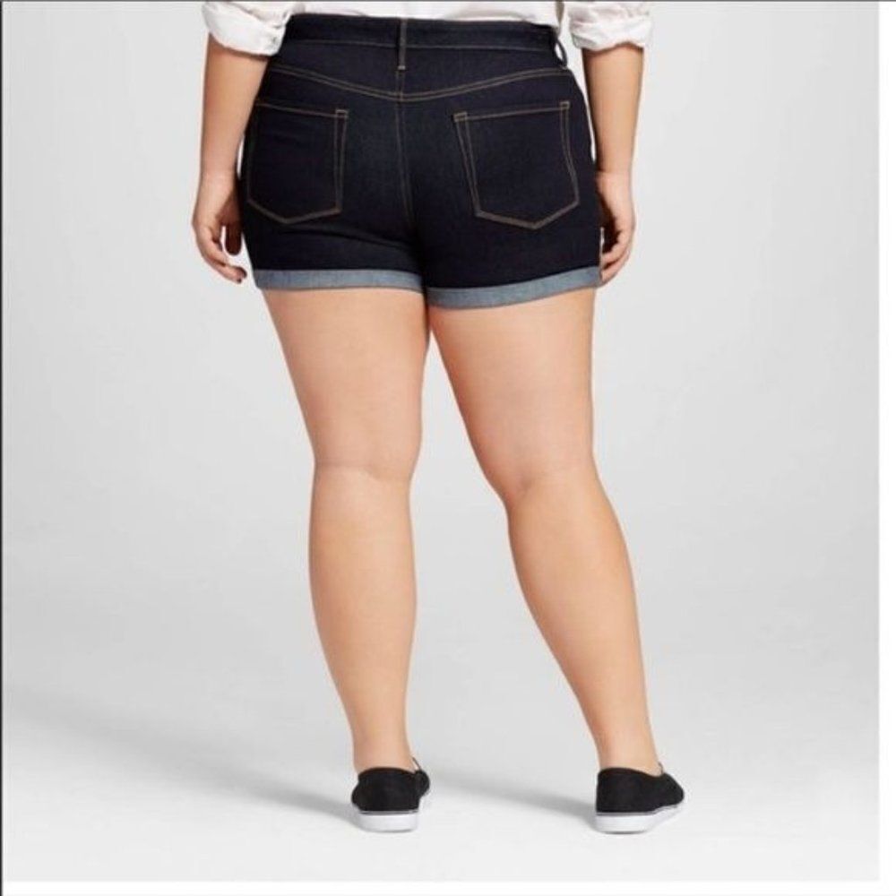 Ava & Viv Blue Jean Denim MIDI Shorts Stretchy - Picture 10 of 10